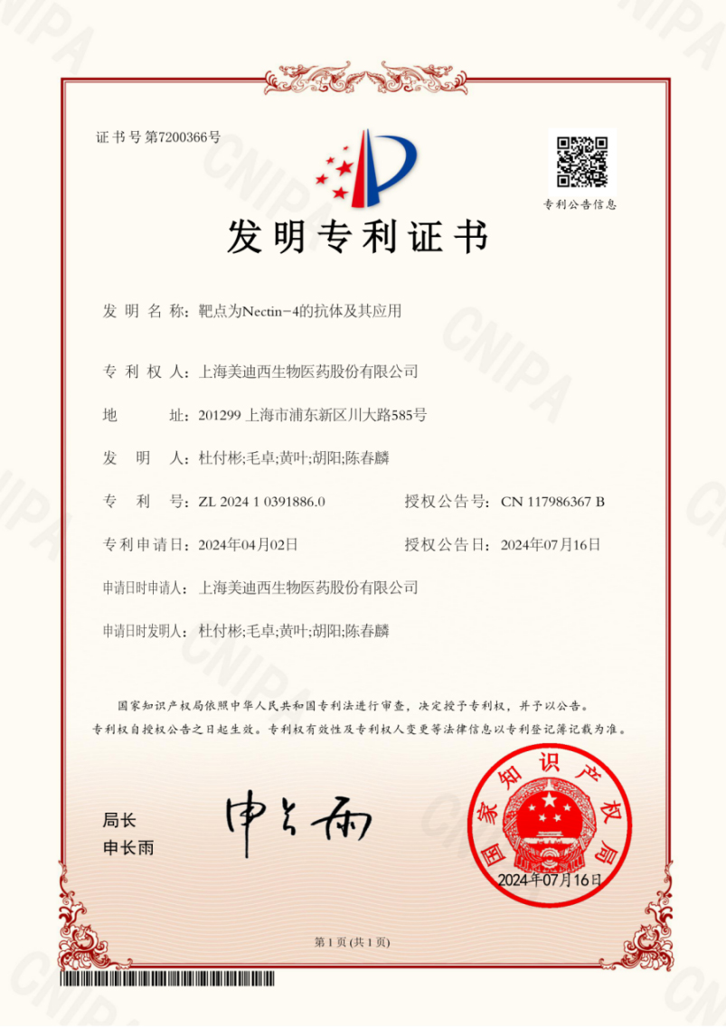 BOBSport靶向Nectin-4的抗体技术荣获国家发明专利.jpg